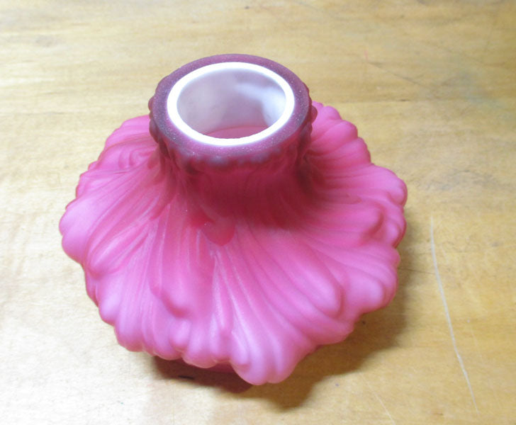 Miniature Plume Oil Lamp Consolidated or LG Wright Victorian Cased Glass