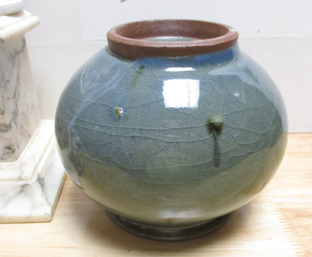 PG 57 Chinese Export Jun Yao Jun Kiln Vase Purple Splashed 5 1/4" High