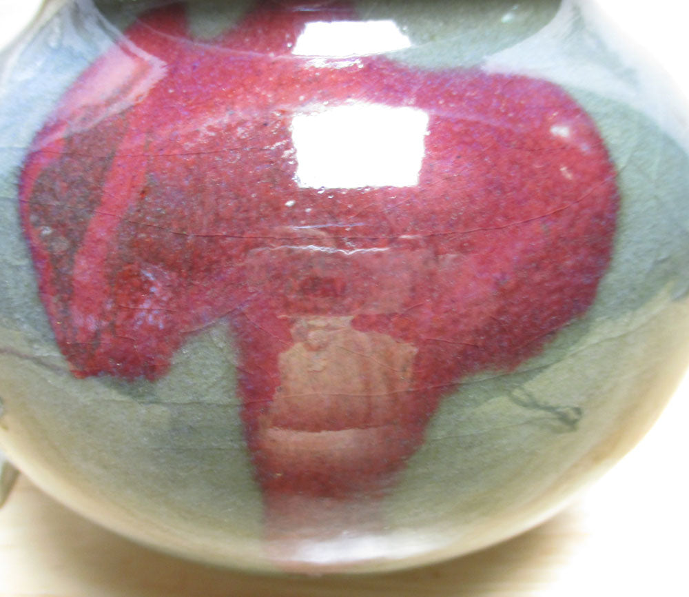 PG 57 Chinese Export Jun Yao Jun Kiln Vase Purple Splashed 5 1/4" High