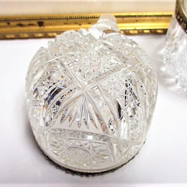 Rare Pair Monarch by J.Hoare and Gorham Sterling Silver and Brilliant Period Cut Glass Punch Cups