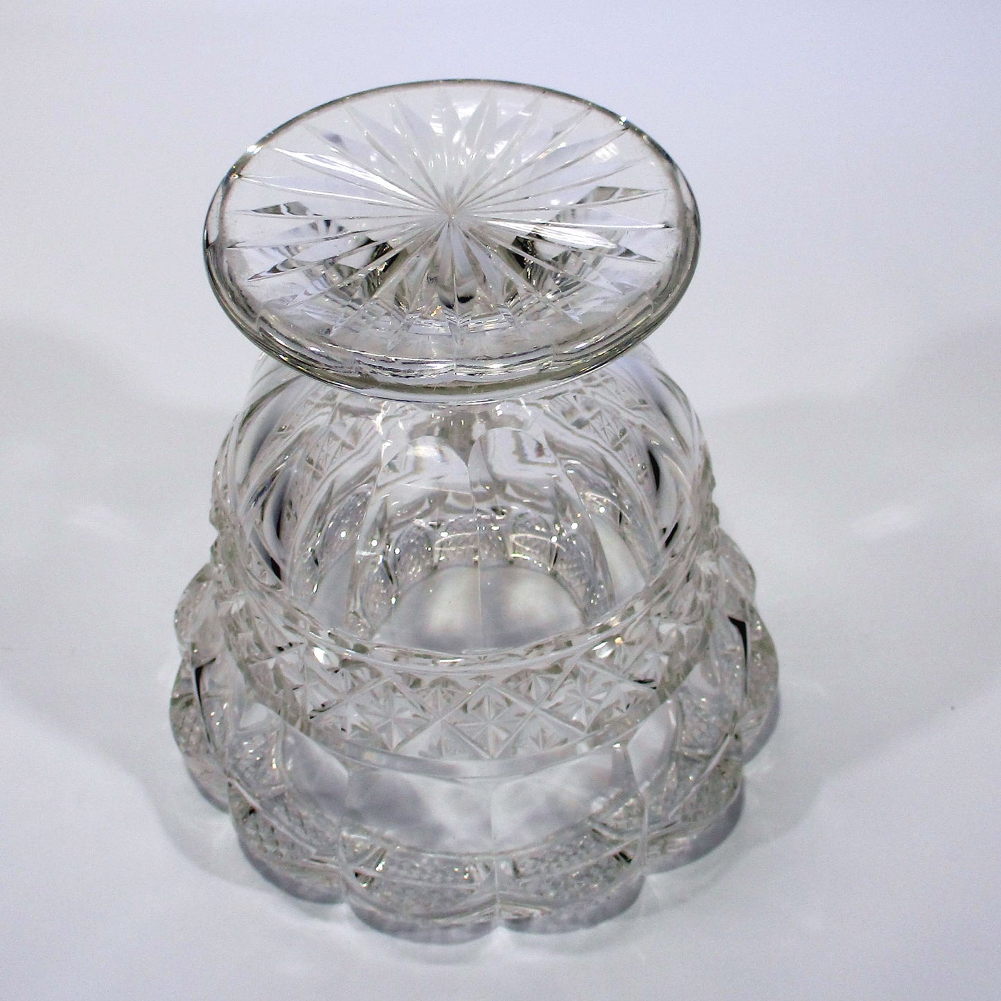 19th Century Anglo-Irish Cut Glass Covered Sweetmeat Dish or Compote