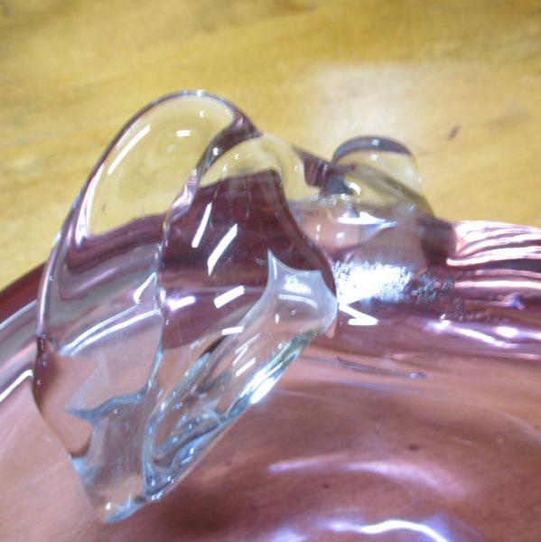 Alfredo Barbini Apple Bowl Murano Reactive Alexandrite Glass