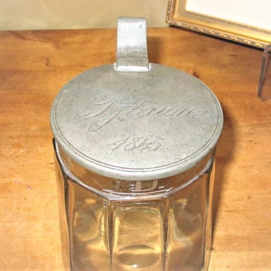 Antique 19th Century Blown Molded Stein or Tankard Pewter Lid