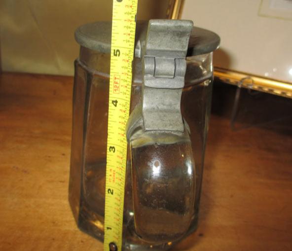 Antique 19th Century Blown Molded Stein or Tankard Pewter Lid