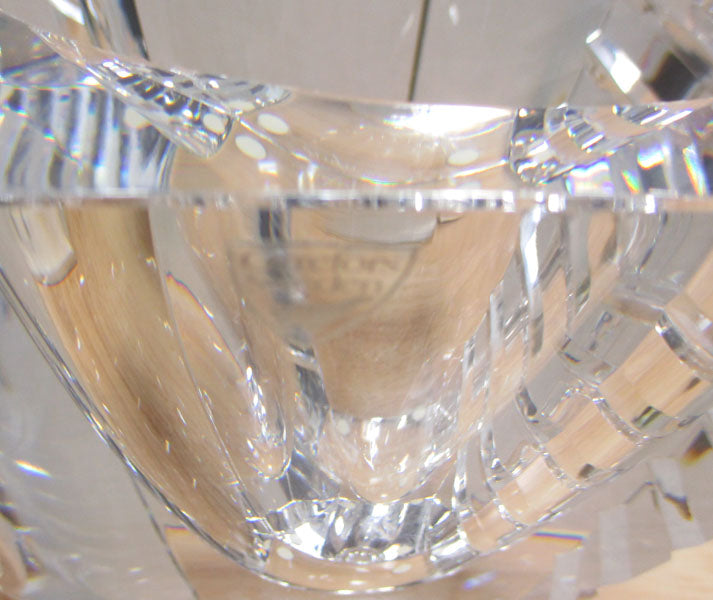 Orrefors Jan Johansson Horizons Arizona Cut Glass Low Bowl