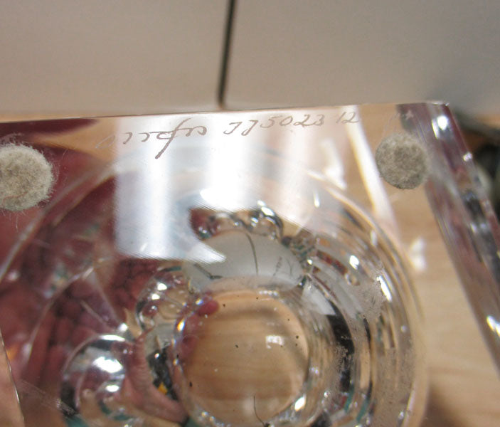 Orrefors Jan Johansson Horizons Arizona Cut Glass Low Bowl
