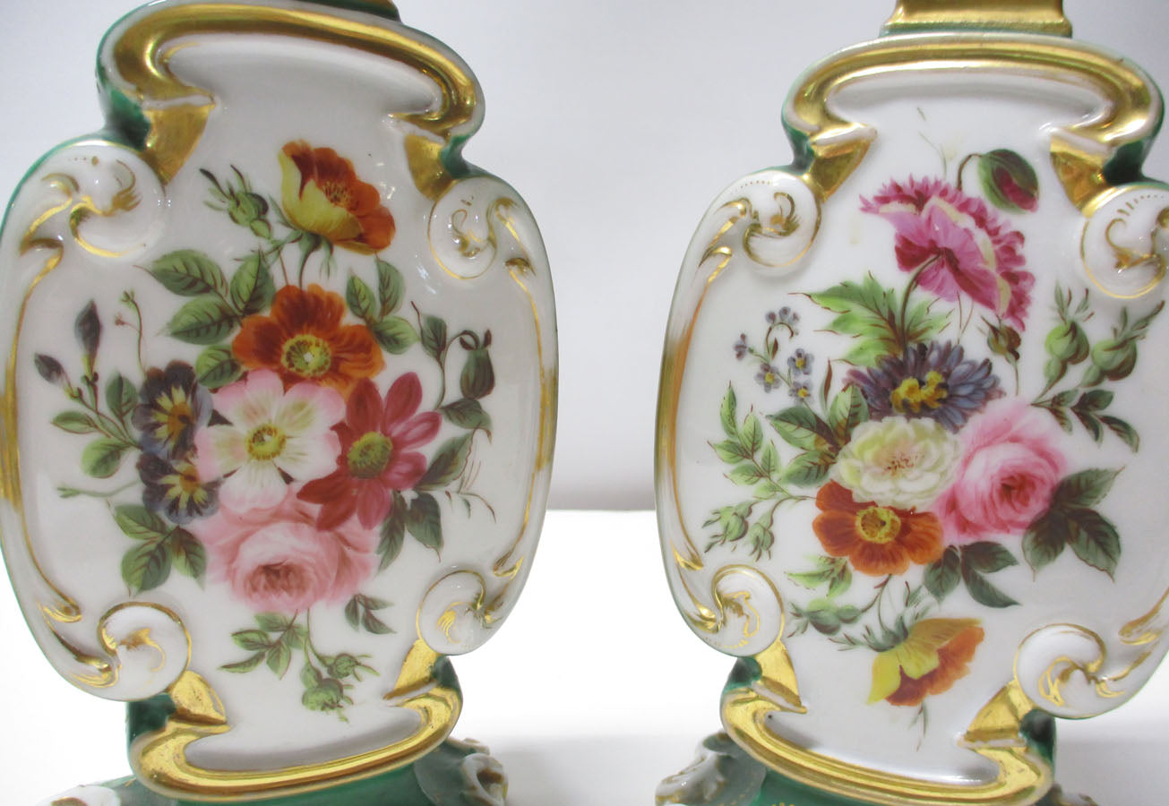 19th Century Jacob Petit Old Paris Hand Painted Scent Bottles