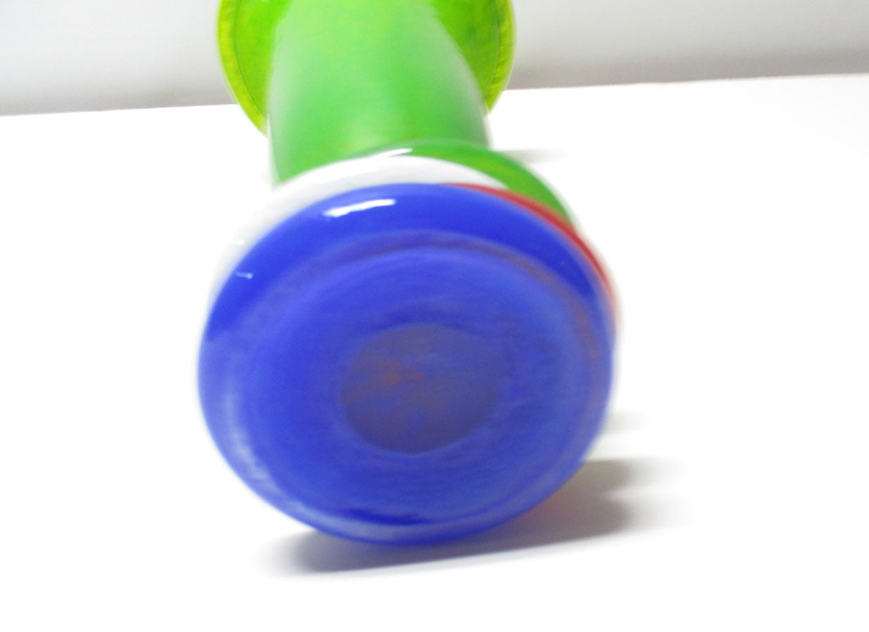 MCM Modern Ivan Stefanik Czech Spatter Art Glass Vase Signed