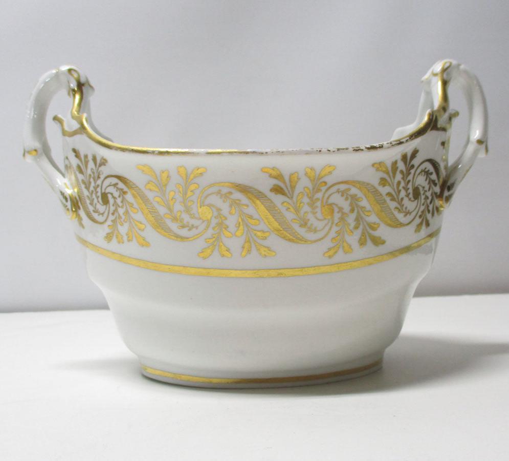 Antique 19th Century Worcester Flight Barr and Barr Open Sugar Bowl.