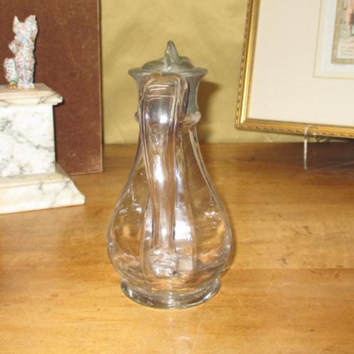 Antique Early 19th Century Blown Molded Pitcher Pewter Lid