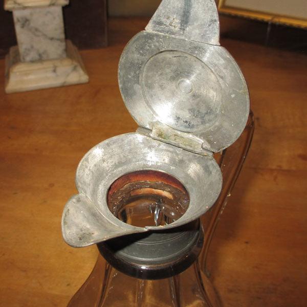 Antique Early 19th Century Blown Molded Pitcher Pewter Lid
