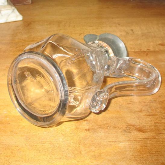 Antique Early 19th Century Blown Molded Pitcher Pewter Lid