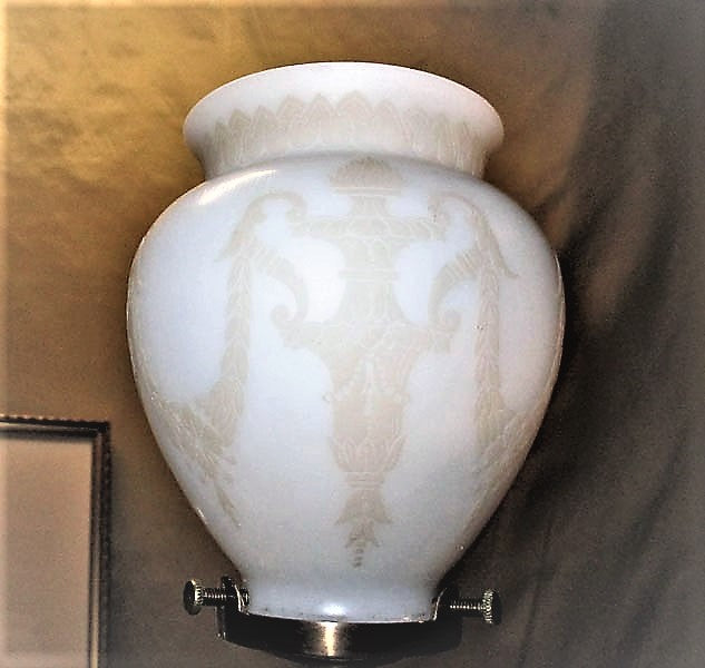 Early Bronze & Cameo Glass Torchiere Lamp Electrified