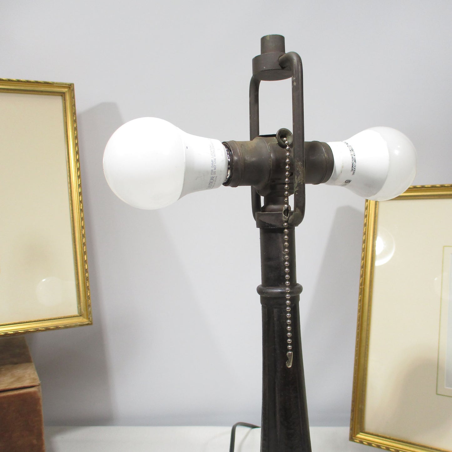 Bradley and Hubbard Huge Slag Glass Panel Lamp Arts and Crafts PG 58