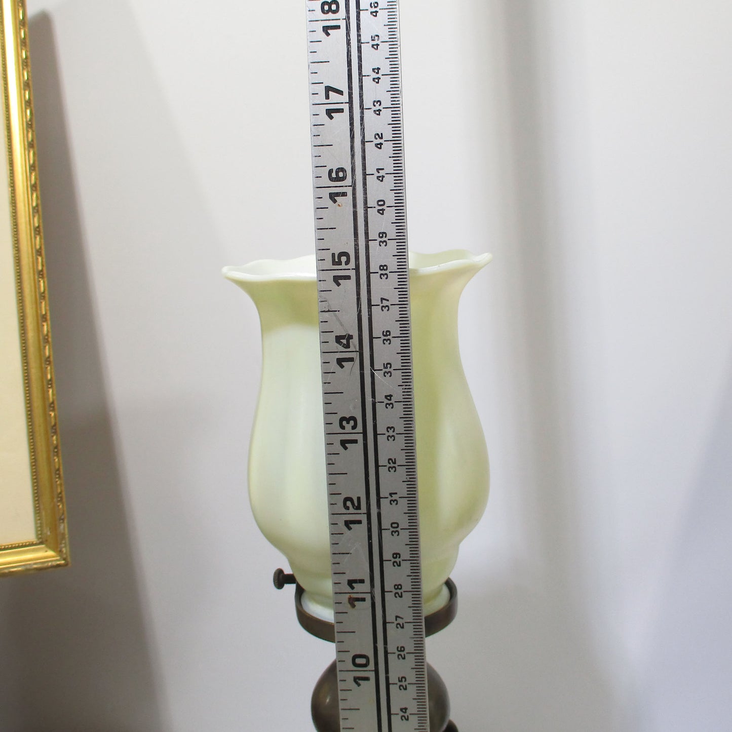 Antique Bradley & Hubbard Bronze Lily Torchiere Aurene Shade PG 58