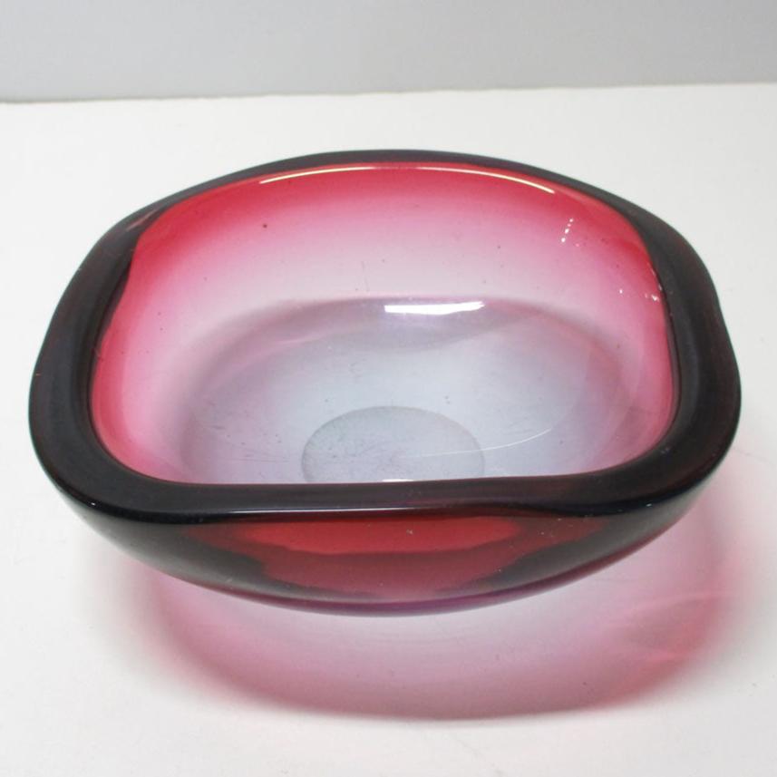 Flavio Poli Seguso Sommerso Geode Bowl Murano