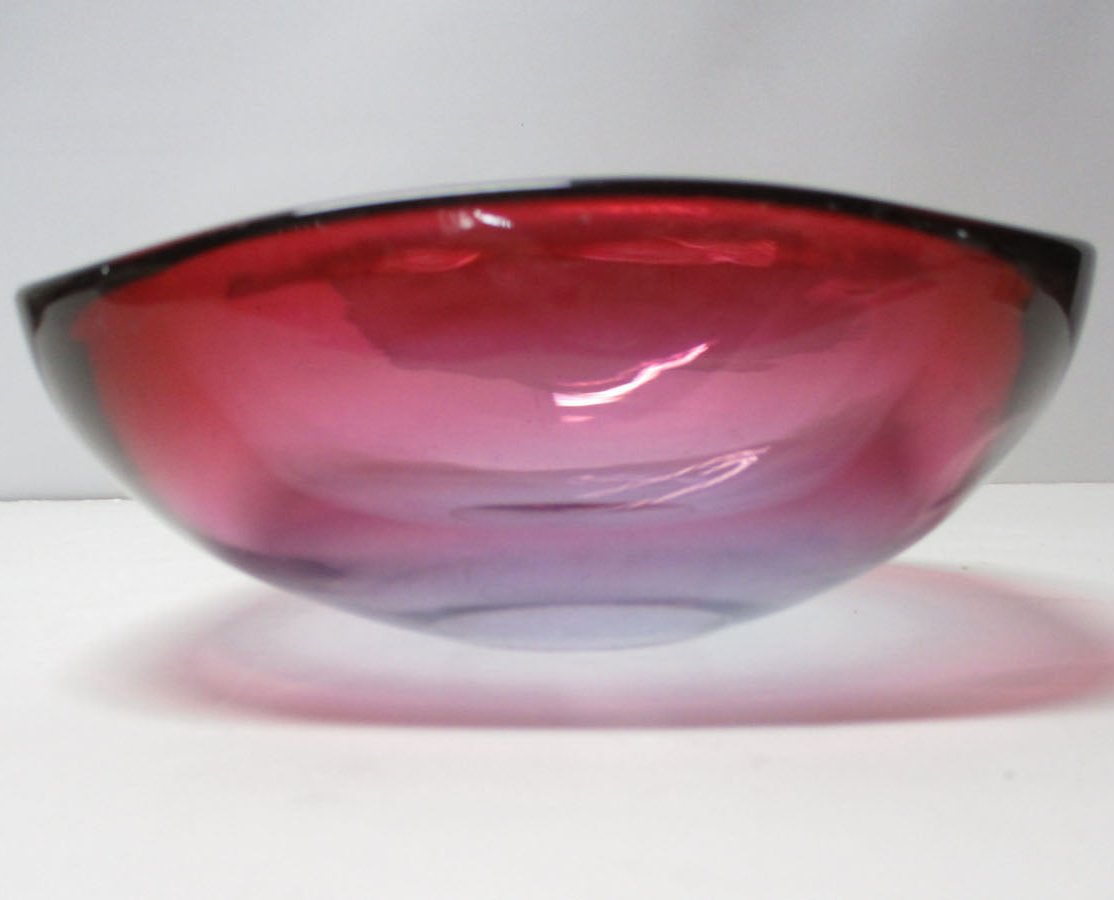 Flavio Poli Seguso Sommerso Geode Bowl Murano