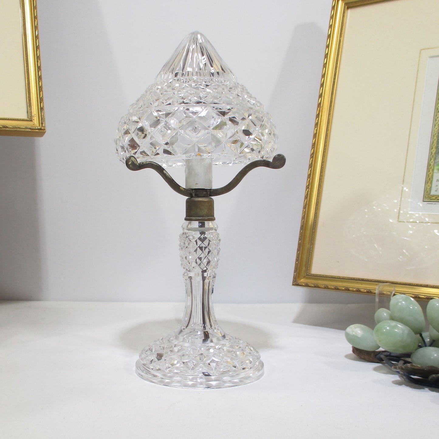Cut Glass Boudoir Lamp Brilliant Period Style PG 49