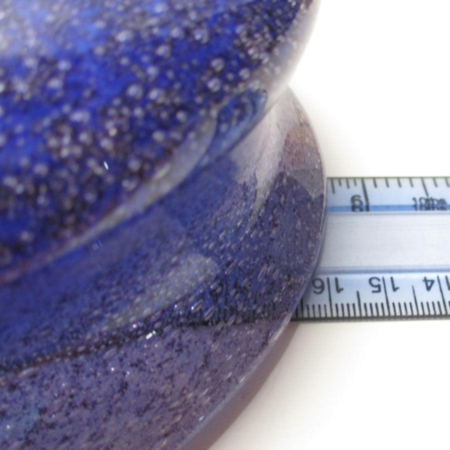 Ingeborg Lundin Orrefors Controlled Bubbles Blue Glass Bowl