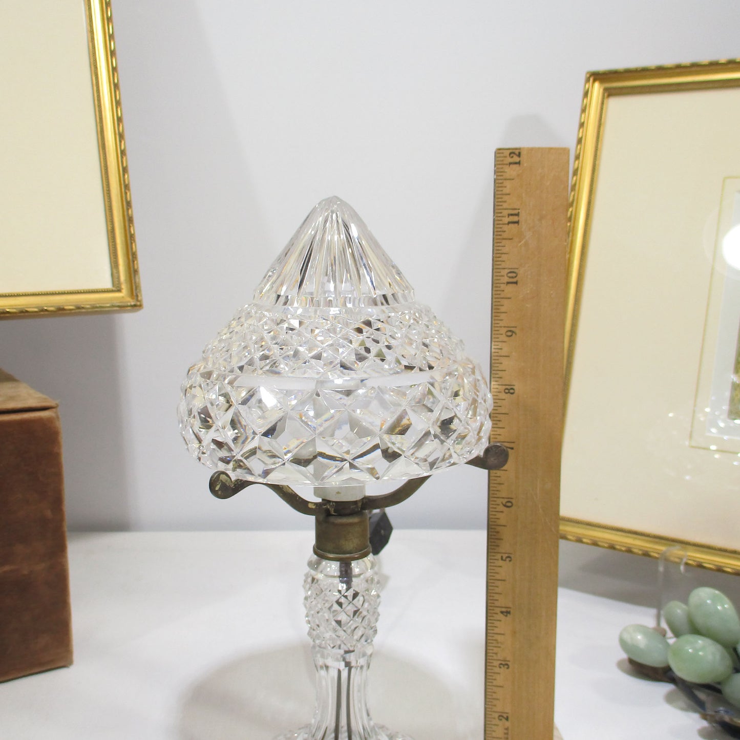 Cut Glass Boudoir Lamp Brilliant Period Style PG 49