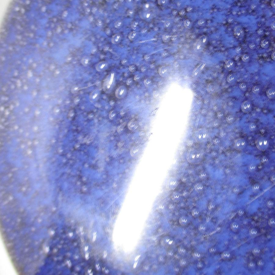 Ingeborg Lundin Orrefors Controlled Bubbles Blue Glass Bowl