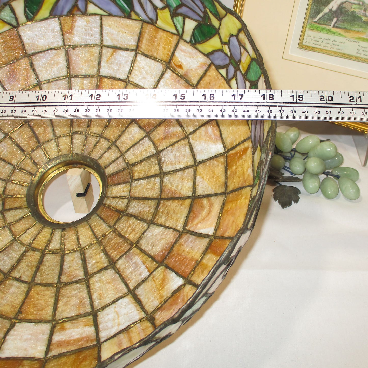Chicago Mosaic Shade Company Stained Leaded Slag Glass Lamp PG 46