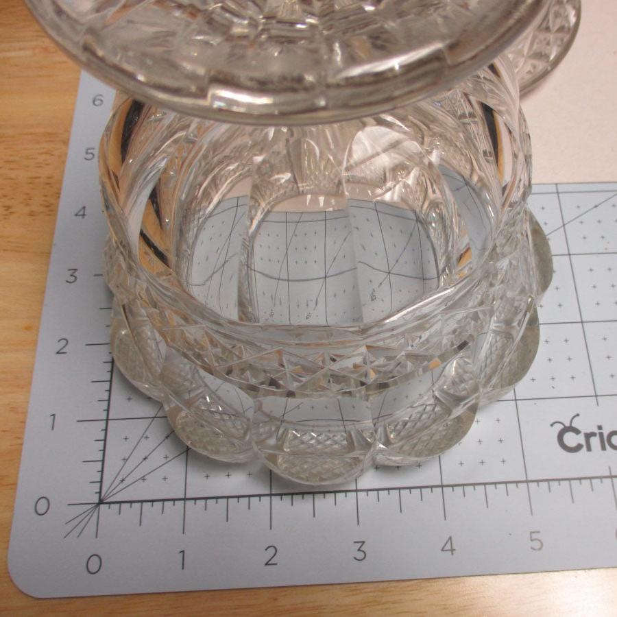 19th Century Anglo-Irish Cut Glass Covered Sweetmeat Dish or Compote
