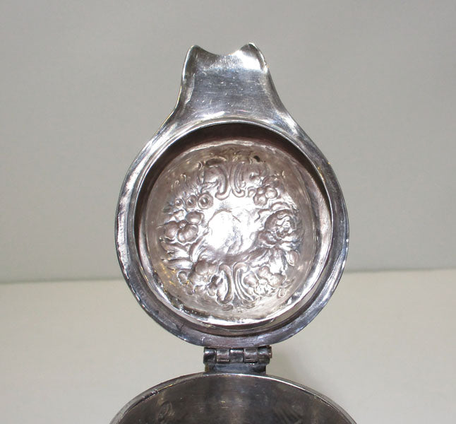 Sterling Silver Repousse Teapot William Wrangham Williams 1864 287 Grams