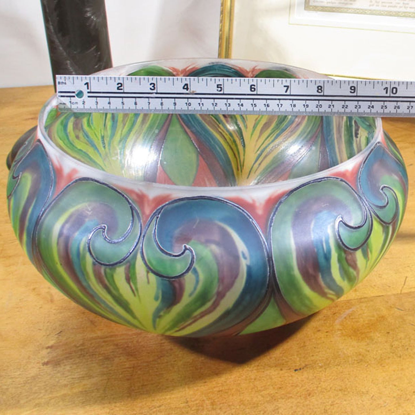 Pairpoint Reverse Painted Bronze Lamp Vienna Shade