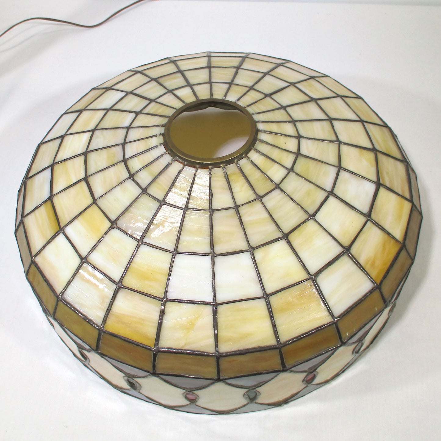 Lamb Brothers and Greene Stained Slag Glass Shade All Original PG52