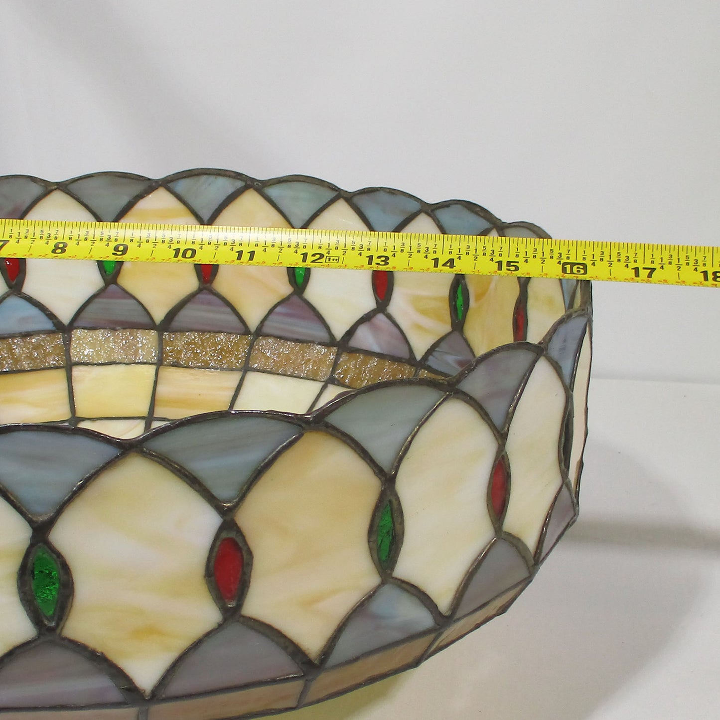 Lamb Brothers and Greene Stained Slag Glass Shade All Original PG52