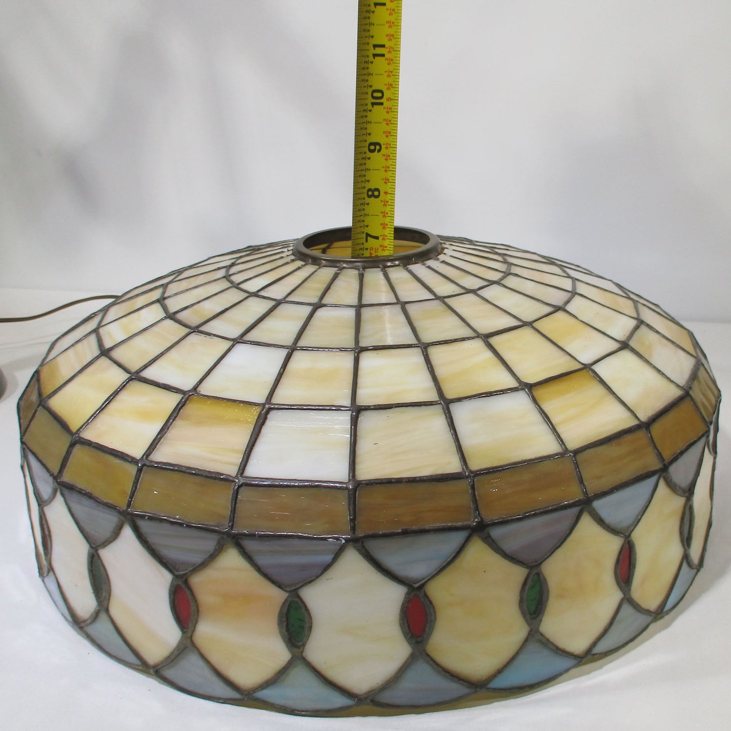Lamb Brothers and Greene Stained Slag Glass Shade All Original PG52