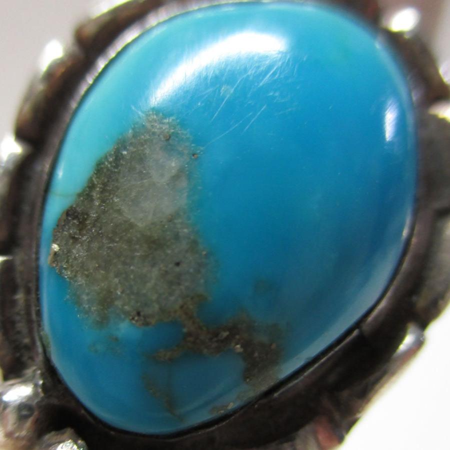 Gr 29 Navajo Native American Southwestern Old Pawn Sterling Silver Quartz Turquoise Ring