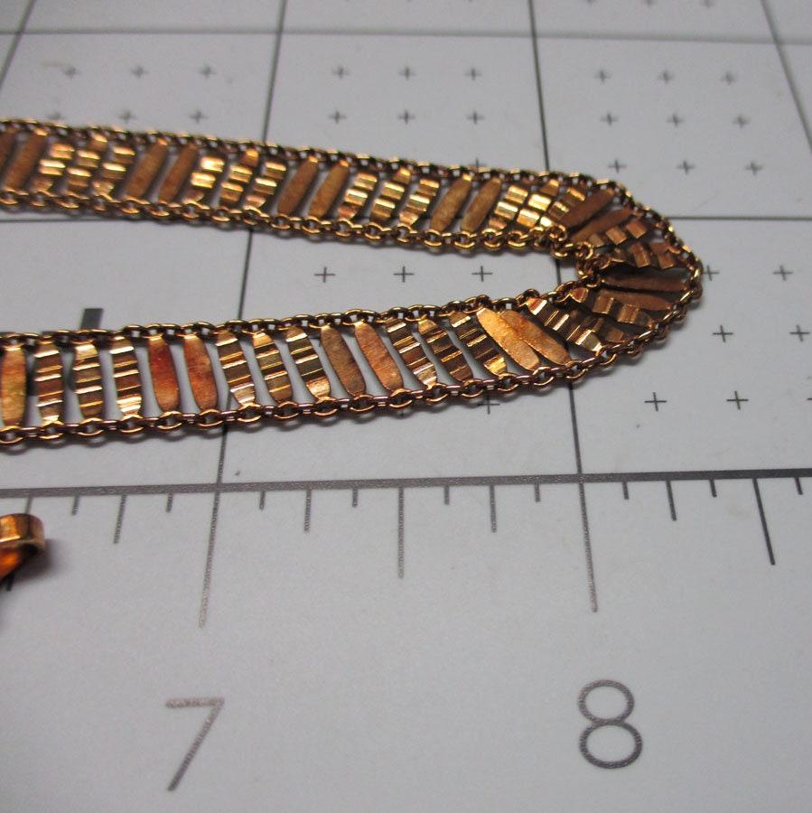 Gr 48 Sterling Silver Vermeil Woven Necklace and Bracelet Set Galt's Washington DC