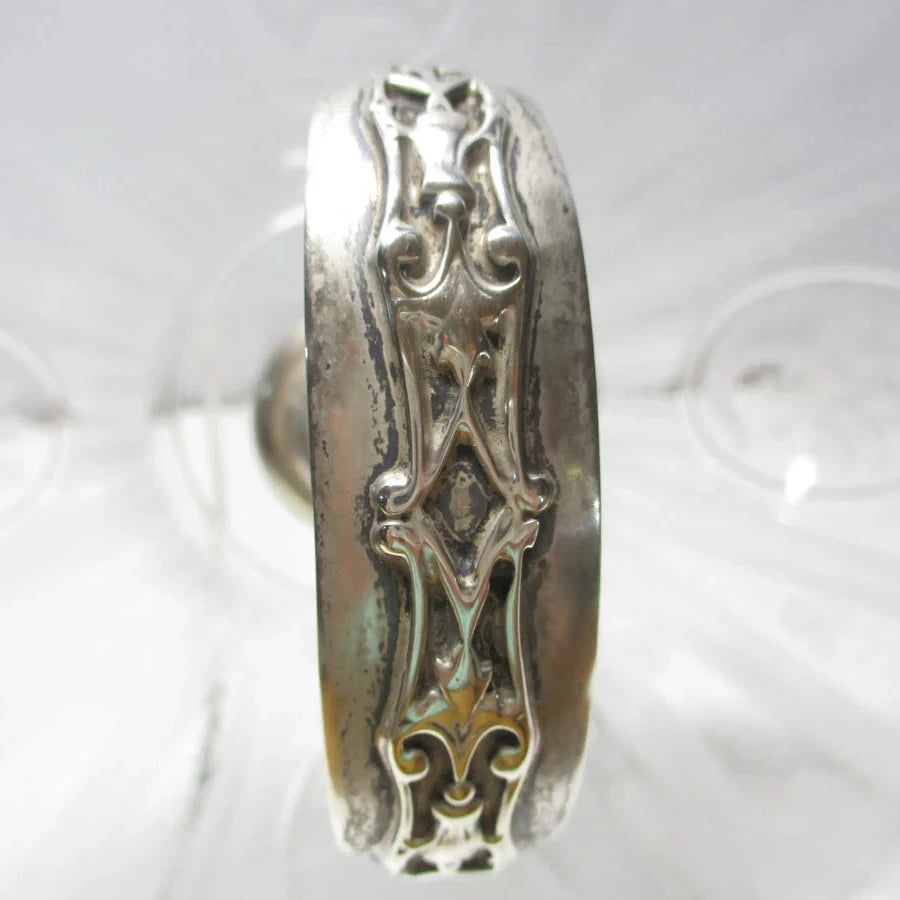Brilliant Period Signed Hawkes Millicent Pattern Sterling Silver Handle Server Plate 11 Inches