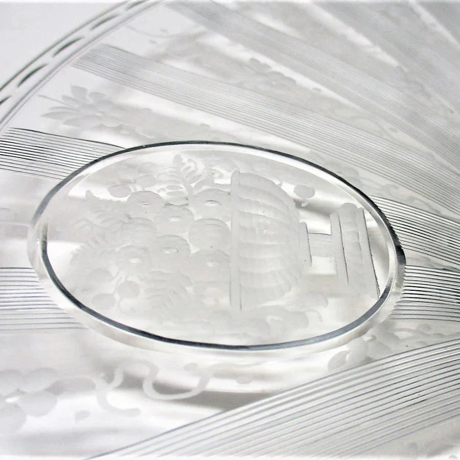 Brilliant Period Signed Hawkes Millicent Pattern Sterling Silver Handle Server Plate 11 Inches