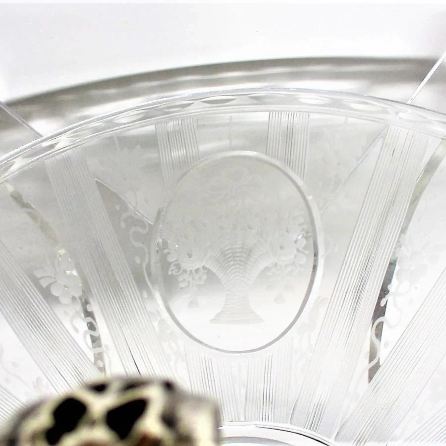 Brilliant Period Signed Hawkes Millicent Pattern Sterling Silver Handle Server Plate 11 Inches