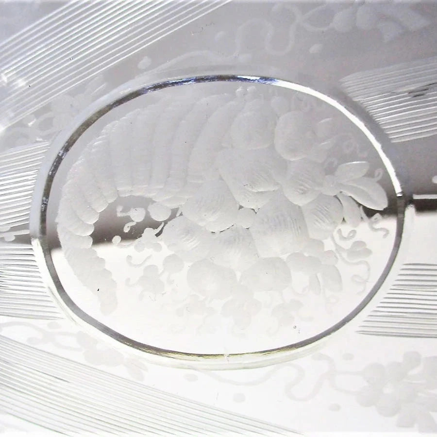 Brilliant Period Signed Hawkes Millicent Pattern Sterling Silver Handle Server Plate 11 Inches