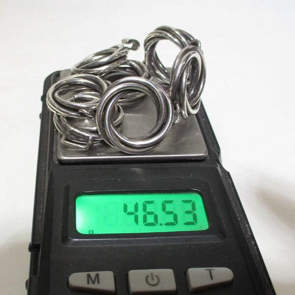 Gr 76 Taxco Sterling Silver Circle Link Bracelet Heavy Mexico AP Eagle Mark