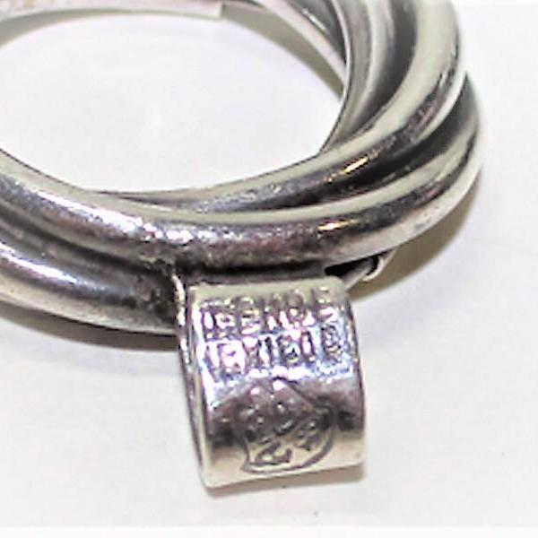 Gr 76 Taxco Sterling Silver Circle Link Bracelet Heavy Mexico AP Eagle Mark