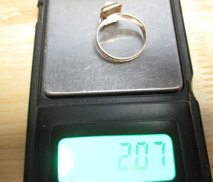 Gr 92 Georgian Solid 14K Rose Gold Sardonyx Cameo Ring Size 5.5