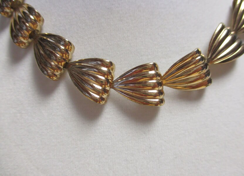 Gr 100 Deco Sterling Silver Vermeil Choker Necklace Vintage Napier 14 Inches 34.08 Grams