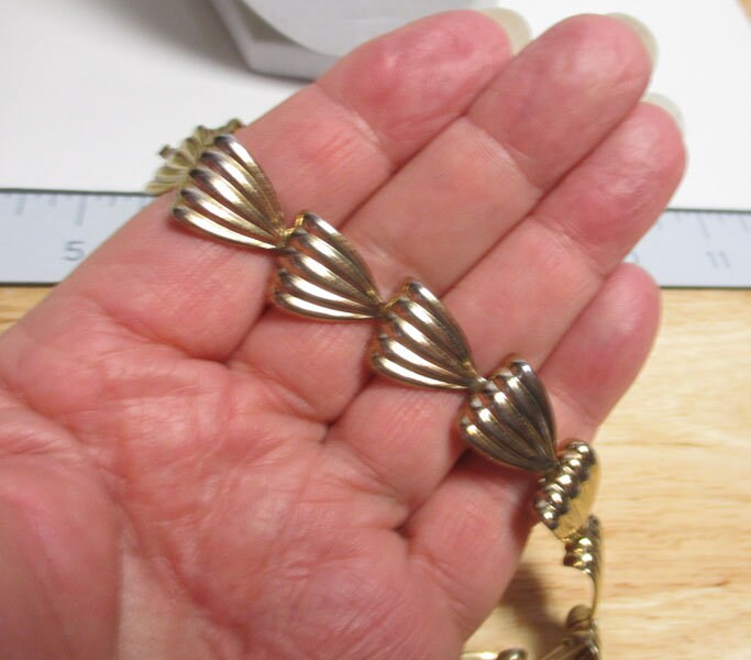 Gr 100 Deco Sterling Silver Vermeil Choker Necklace Vintage Napier 14 Inches 34.08 Grams