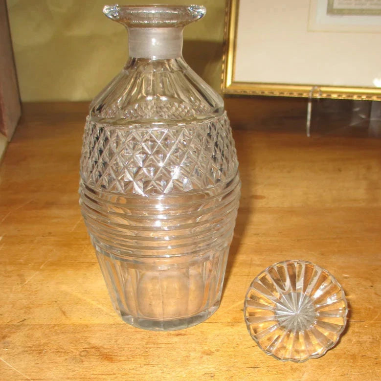 Georgian or Regency Cut Glass Spirit Decanter Cut and Polished Pontil