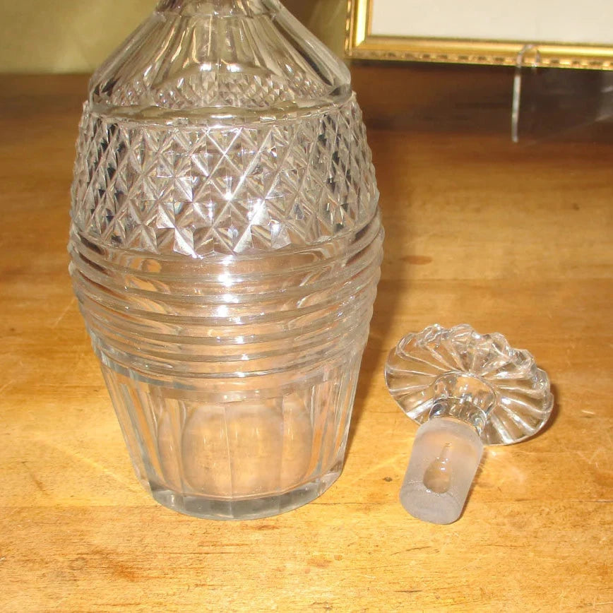 Georgian or Regency Cut Glass Spirit Decanter Cut and Polished Pontil