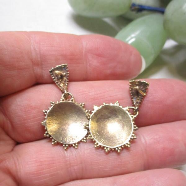 Gr 116 Vintage Vermeil Sterling Silver .925 Cannetille Filagree Drop Earrings Amethyst Ludes