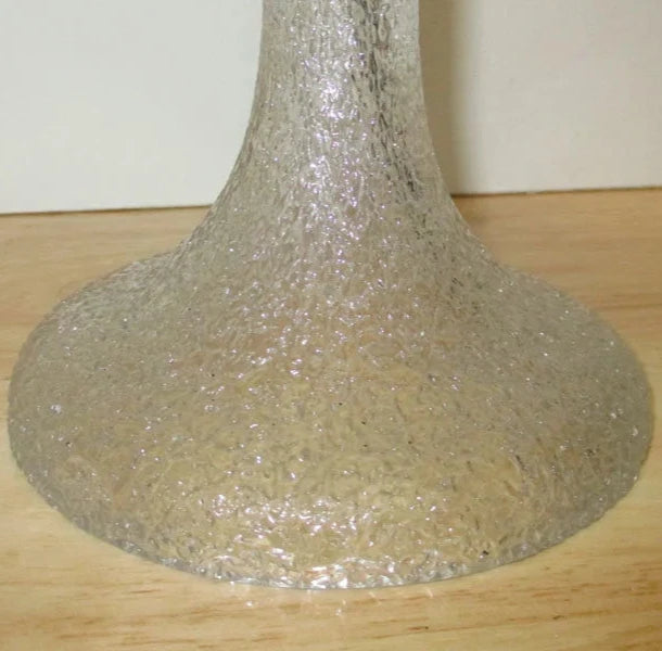 Antique Overshot Glass Footed Compote