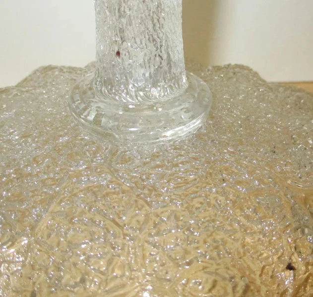 Antique Overshot Glass Footed Compote