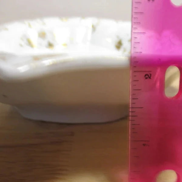 Gilded Floral Porcelain Bowl 11 1/2"