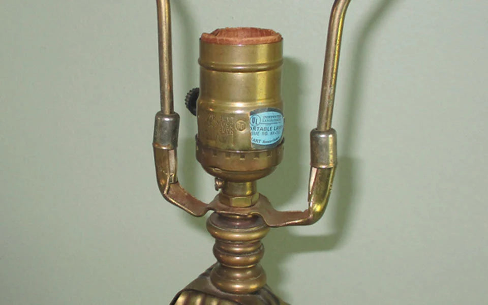 Hart Associates MCM Brass and Ceramic Plug In Table Lamp Heavy #2
